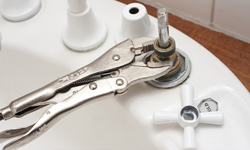 Monkey spanner to fix a plumbing issue